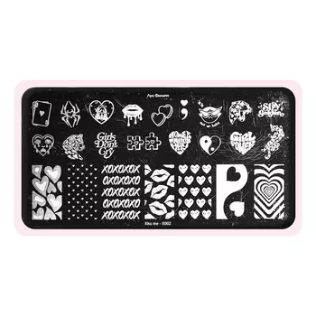 Луи Филипп, Пластина для стемпинга Kiss Me K002