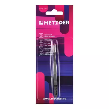Metzger, Пинцет скошенный PT-385-D, матовый