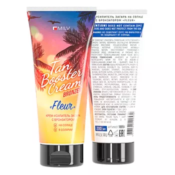 Milv, Крем-усилитель загара на солнце с бронзатором "Fleur", 200 мл