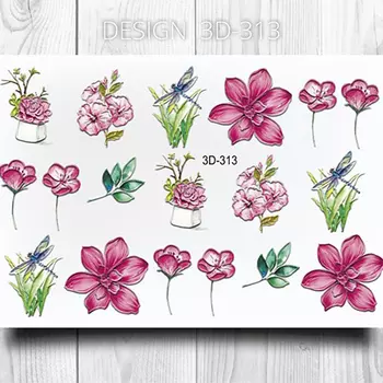 Набор, Anna Tkacheva, 3D-слайдер №313 «Цветы. Цветочки», 2 шт.