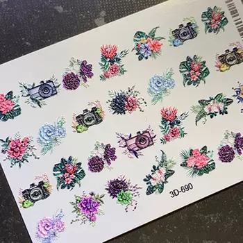 Набор, Anna Tkacheva, 3D-слайдер №690 «Цветы. Фото», 3 шт.