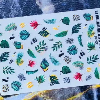 Набор, Anna Tkacheva, 3D-слайдер №883 «Листья. Веточки», 2 шт.