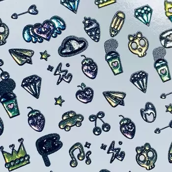 Набор, Anna Tkacheva, 3D-слайдер Crystal HT №298 «Pop art», 3 шт.