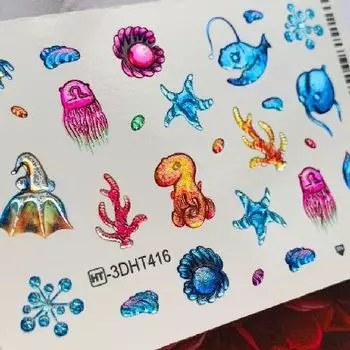 Набор, Anna Tkacheva, 3D-слайдер Crystal HT №416 «Лето. Море», 3 шт.