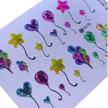 Набор, Anna Tkacheva, 3D-слайдер Crystal HT №191 «Шарики. Подарки», 2 шт.