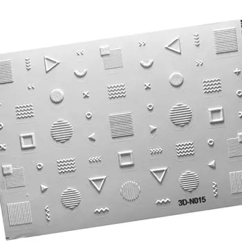 Набор, Anna Tkacheva, 3D-стикер №015, белый «Геометрия. Фигуры», 2 шт.