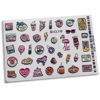 Набор, Anna Tkacheva, 3D-стикер №118 Pop Art, 2 шт.