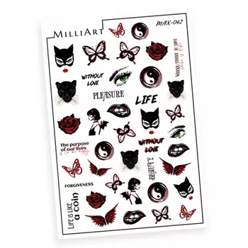 Набор, Anna Tkacheva, Cлайдер-дизайн MAX-42 «Кошки. Знаки. Девушки», 3 шт.