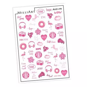 Набор, Anna Tkacheva, Cлайдер-дизайн MAX-94 «Pop Art. Лето. Микс», 3 шт.