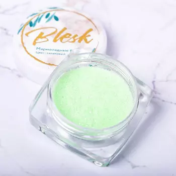 Набор, Blesk, Дизайн для ногтей «Мармеладные блестки», салатовый, 4 шт.