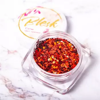 Набор, Blesk, Дизайн для ногтей «Соты», красный, 4 шт.