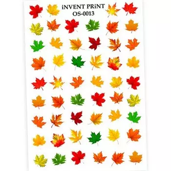 Набор, iNVENT PRiNT, Слайдер-дизайн «Осень. Веточки. Листья» №OS-13, 3 шт.