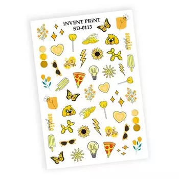 Набор, iNVENT PRiNT, Слайдер-дизайн Pop Art №SD-113, 3 шт.