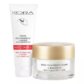 Набор, KORA, Крем и маска для лица, 50 мл и 75 мл