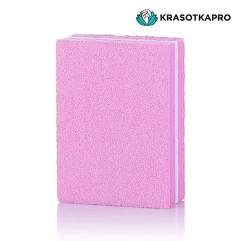 Набор, KrasotkaPro, Микробаф с мягкой прослойкой, розовый, 100/180, 25 шт.