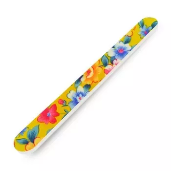 Набор, Patrisa Nail, Пилка прямая, Пионы желтые, 240/180, 4 шт.