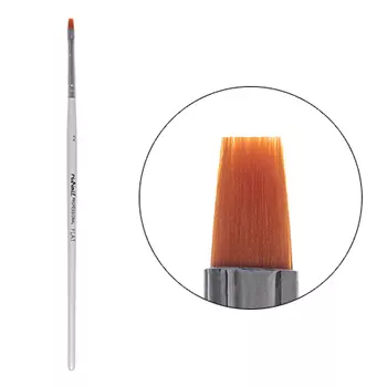 Набор, ruNail, Flat №2 Кисть для дизайна, 2 шт.