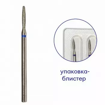 Набор, ruNail, Фреза алмазная «Пламя» №6542, D=1,8 мм, закругленная, средняя, 3 шт.