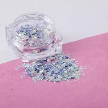 Набор, Serebro, Дизайн для ногтей «Соты Диско» №04, 4 шт.