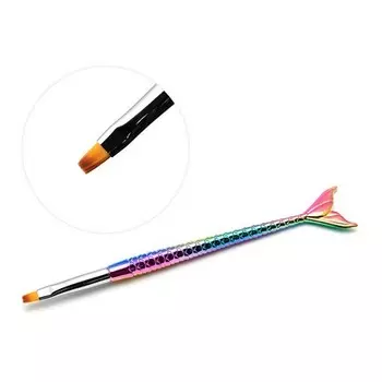 Набор, TNL, Кисть для геля «Русалка» квадратная №6, 2 шт.