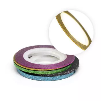 Набор, TNL, Нить на клеевой основе перламутровая, красное золото, 15 шт.