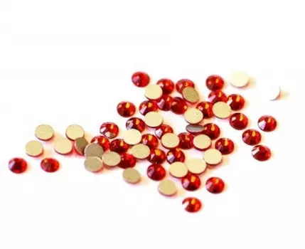 Набор, TNL, Стразы 2 мм красные, 50 шт., 10 шт.