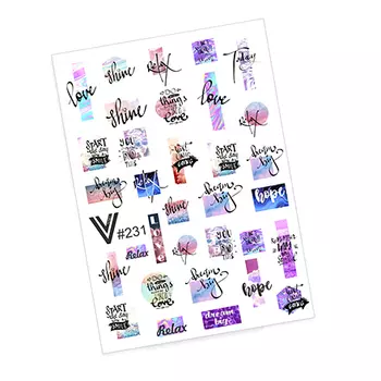 Набор, Vogue Nails, Слайдер-дизайн №231, 2 шт.