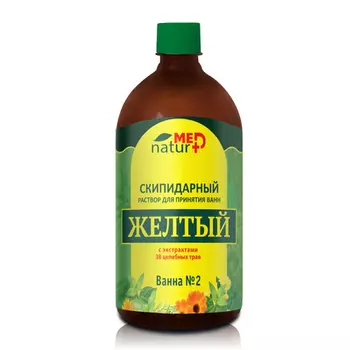 Naturmed, Скипидарная эмульсия для ванн «Желтая», 1000 мл