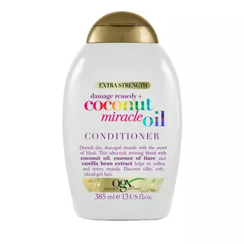 OGX, Восстанавливающий кондиционер для волос с кокосовым маслом Extra Strength Damage Remedy + Coconut Miracle Oil Condit, 385 мл