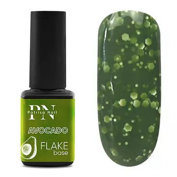 Patrisa Nail, База для гель-лака Flake, Avocado