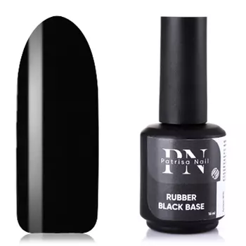 Patrisa Nail, Каучуковая база для гель-лака, черная, 16 мл