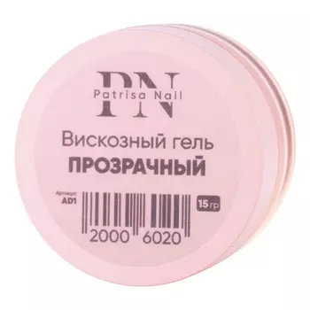 Patrisa nail, Вискозный гель для биоламинирования ногтей, прозрачный, 15 гр