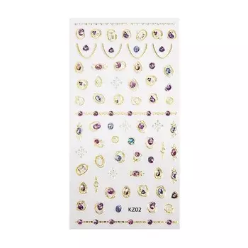 Planet Nails, 3D-наклейки KZ02