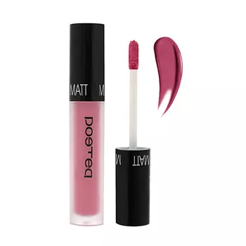 Poeteq, Жидкая помада для губ «Матовый эффект», сливовый (УЦЕНКА)