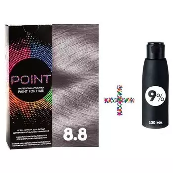 POINT, Крем-краска для волос 8.8 и крем-окислитель 9%