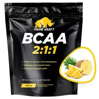 Prime Kraft, Аминокислоты BCAA 2:1:1 «Ананас», 500 г