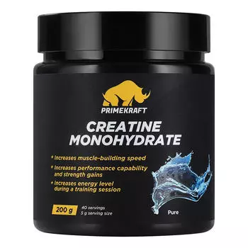 Prime Kraft, Креатин «Моногидрат», без вкуса, 200 г