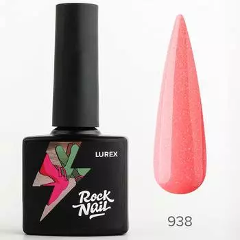 RockNail, Гель-лак RockNail Lurex 938 - Персиковый, 10 мл