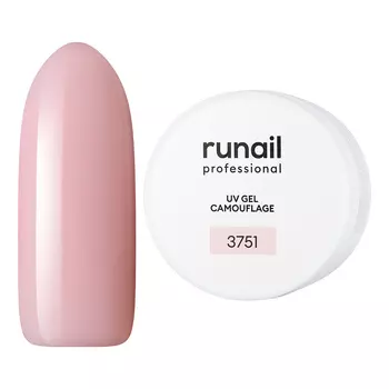 ruNail, Камуфлирующий UV-гель, розовая карамель, 56 г