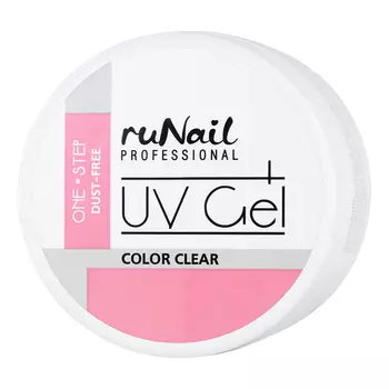 ruNail, Однофазный UV-гель Dust Free, прозрачный, 56 г