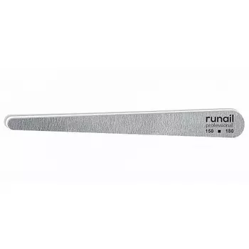 ruNail, Пилка для искусственных ногтей, серая, капля, 150/180