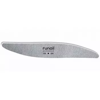 ruNail, Пилка для искусственных ногтей, серая, лепесток, 200/200