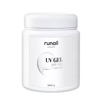 ruNail, UV-гель однофазный, прозрачный, 1000 г