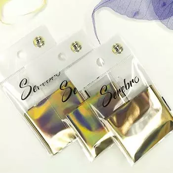 Serebro, Фольга для дизайна ногтей №37, золото, бензин