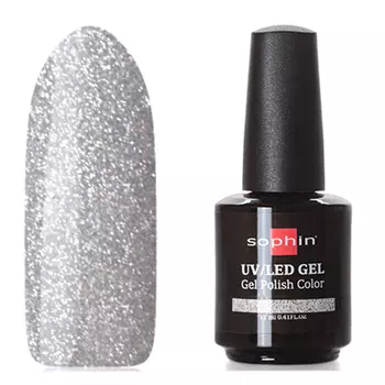 Sophin, Гель-лак №0743, Silver Sparkles
