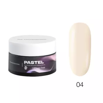 TNL Professional, Гель для наращивания Pastel жесткий, HEMA-Free №04, 30 мл