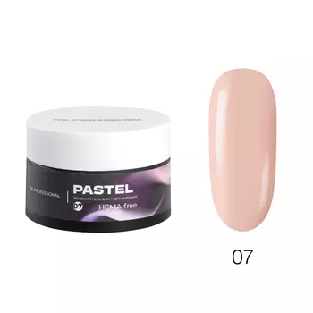 TNL Professional, Гель для наращивания Pastel жесткий, HEMA-Free №07, 30 мл