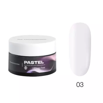TNL Professional, Гель для наращивания Pastel жесткий, HEMA-Free №03, 30 мл