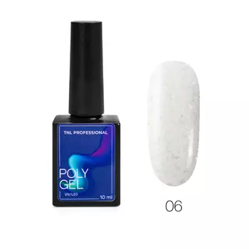 TNL Professional, Жидкий Poly Gel №06 молочный с жемчужной поталью и шиммером, 10 мл