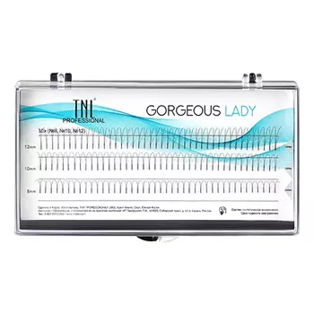 TNL, Ресницы на ленте в пучке, безузелковые